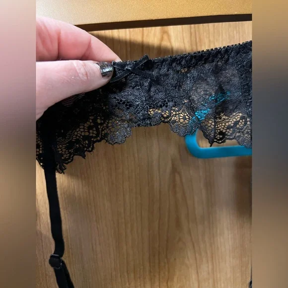 Sexy Black Lace Unlined Underwire Bra and Panty Set for Women Size 36B/Medium 🖤 - Picture 15 of 16